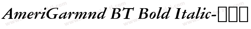 AmeriGarmnd BT Bold Italic字体转换